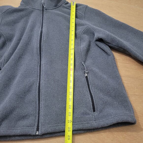 LL Bean Fleece Jacket Women’s 2X Gray Full Zip Polartec Classic - Picture 6 of 9